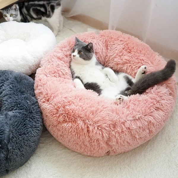 Pink Fluffy Cat Bed - Cats Paradise Shop